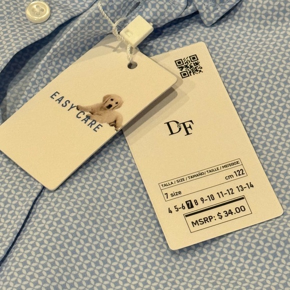 Denim & Flower Ricky Singh NWT Boys Button Up Size 7 - Picture 7 of 8